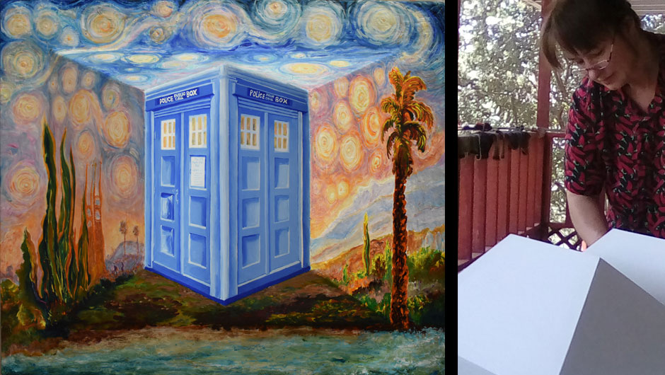 Tardis in land of Van Gogh