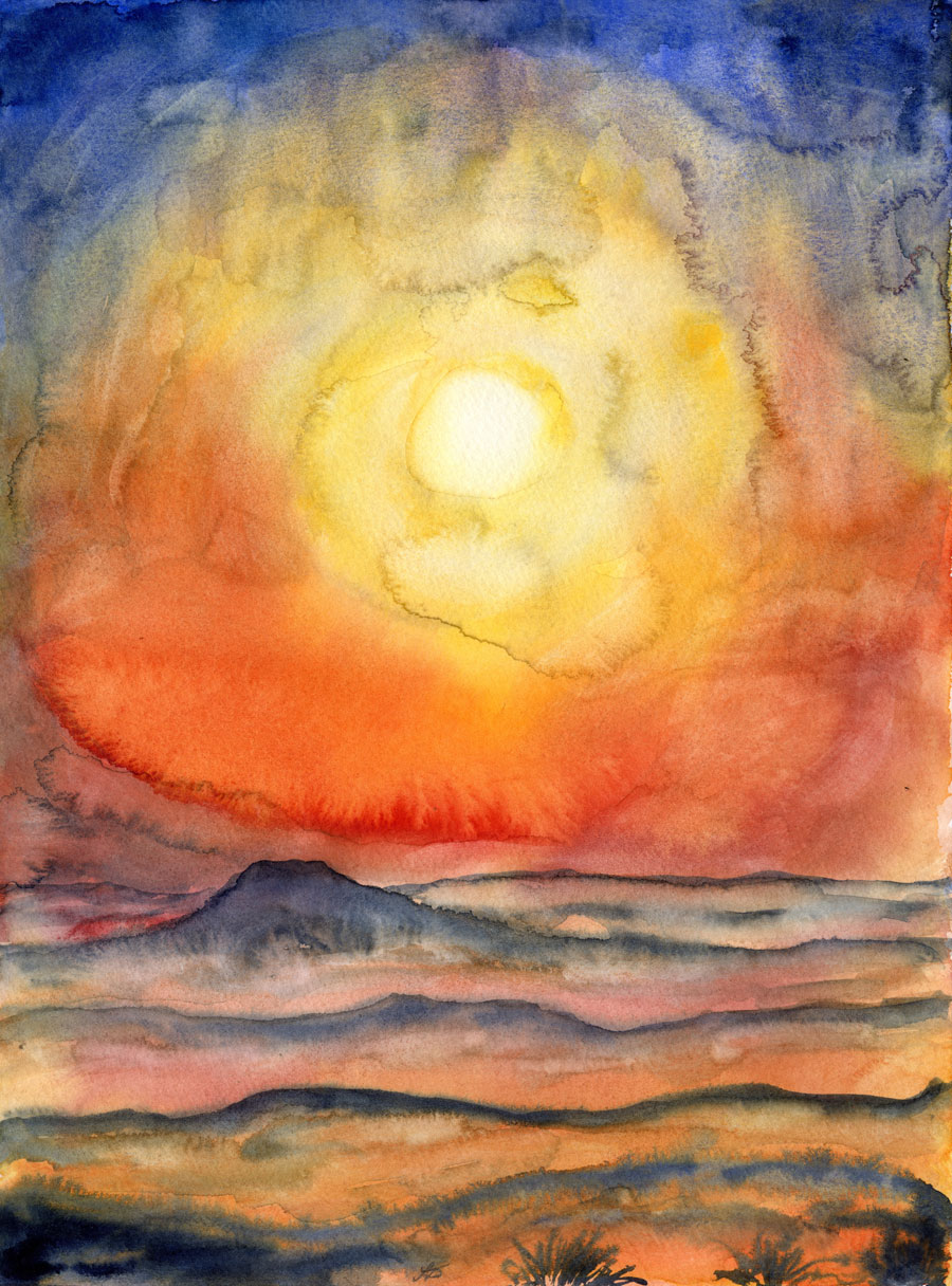 ByMoonSun - watercolour by Ana Nelson